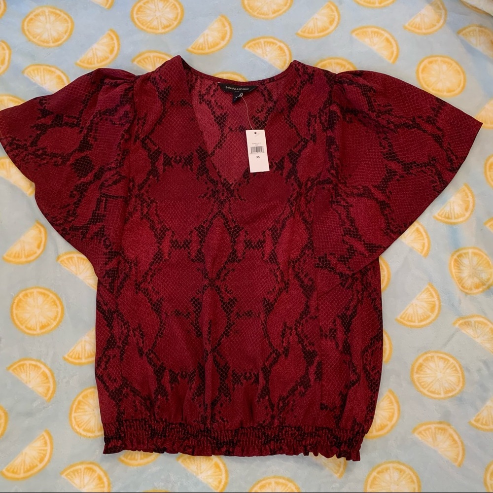 Snakeskin Print Blouse
